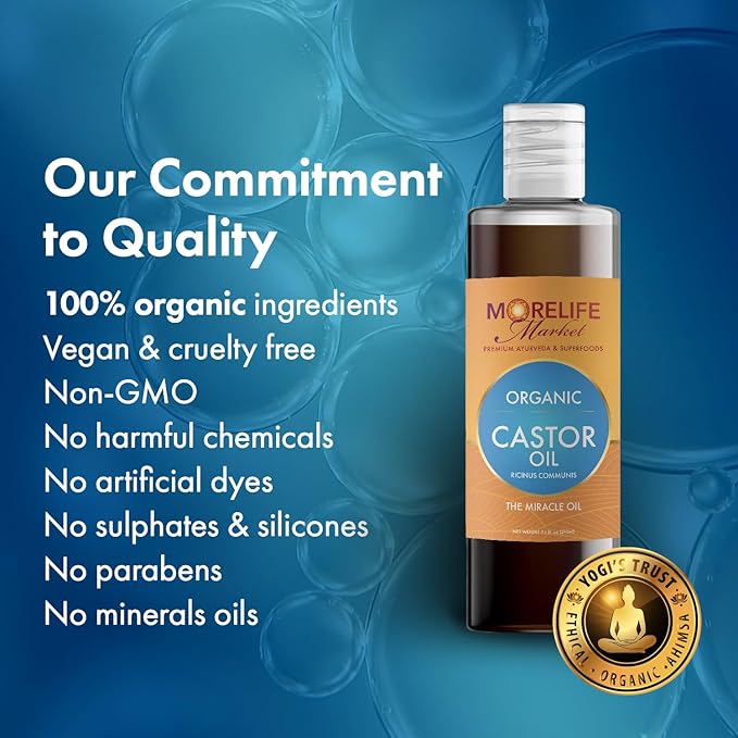 Castor Oil – Ayurvedic Herbal Body Oil for Daily Use – Natural Skincare Ritual – Nourishes, Balances, and Revives