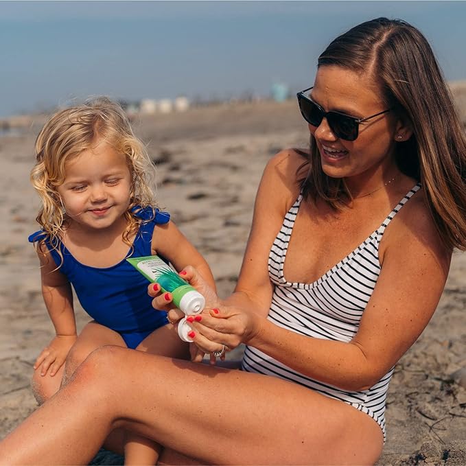 Badger Organic Aloe Vera Gel for Face & Body, 96% Pure Unscented Organic Aloe Gel for Cooling, Soothing, Non-Sticky Sunburn Relief, Vegan, Fair Trade & Hypoallergenic, 4 fl oz