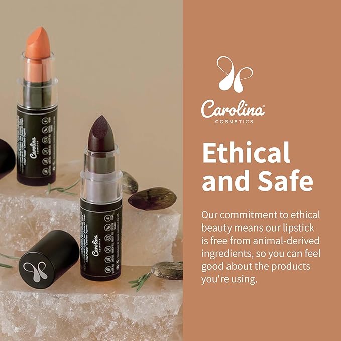 Carolina COSMETICS - Plant-Based Moisturizing Lipstick - Destiny Shade 0.15oz- Hydrating with Cocoa Oil, Gluten-Free, Vegan, Non-GMO, Paraben-Free - Lightweight Cream Texture