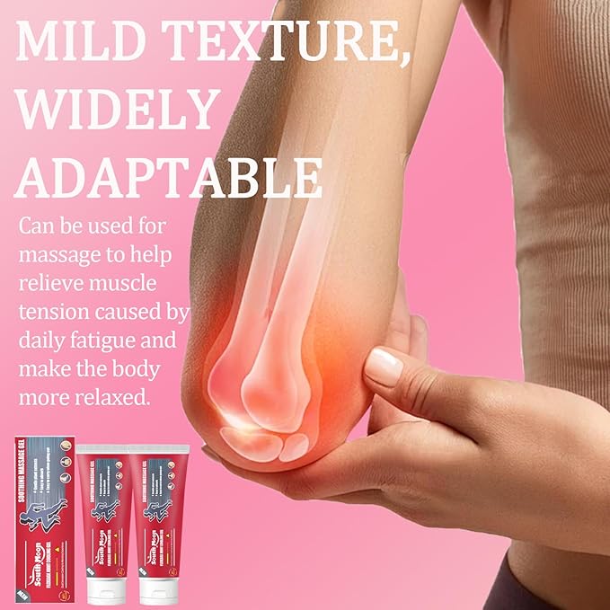 Joint & Muscle Relief Gel – Soothing Massage Cream with Turmeric, Peppermint & Emu Oil – Fast-Absorbing, Non-Greasy Formula for Knees, Back, Neck & Hands – 4.23 oz (2pcs)