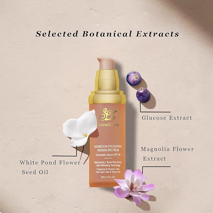 4 in 1 foundation Liquid- Hydrating Medium full coverage concealer -SPF 50+ -Longwearing & Waterproof-korean makeup (Deep Natural -Gold Lid-for darker skinned people)