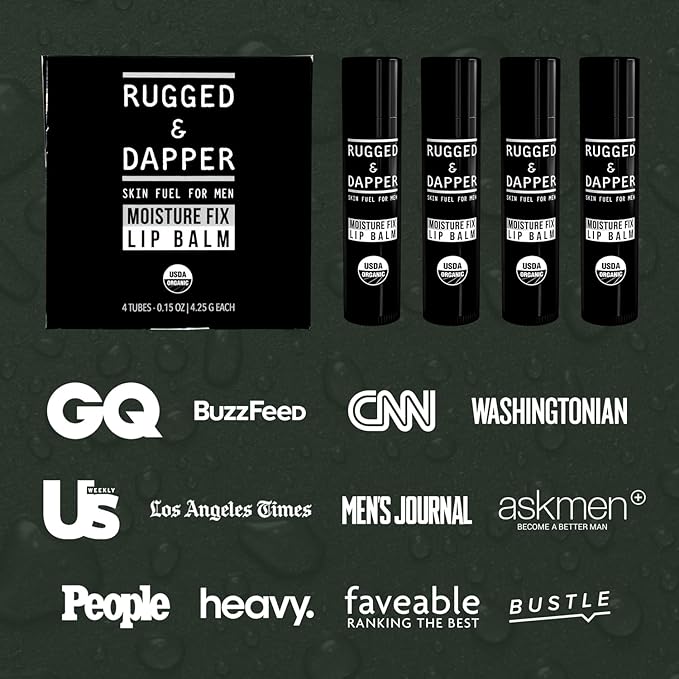 Organic Lip Balm for Men, Mens