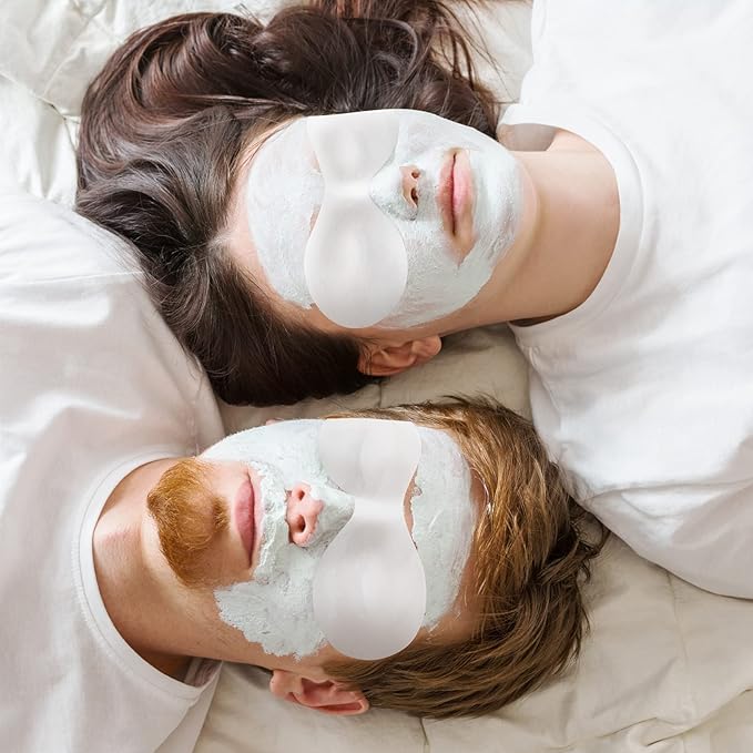 PAGOW 400 Sheets Disposable Non Woven Eye Care, Cotton Paper Facial Eye Pads Spa, DIY Clear Eye Mask Paper Beauty Sheets for Skincare Spa Wrap Moisture Retention