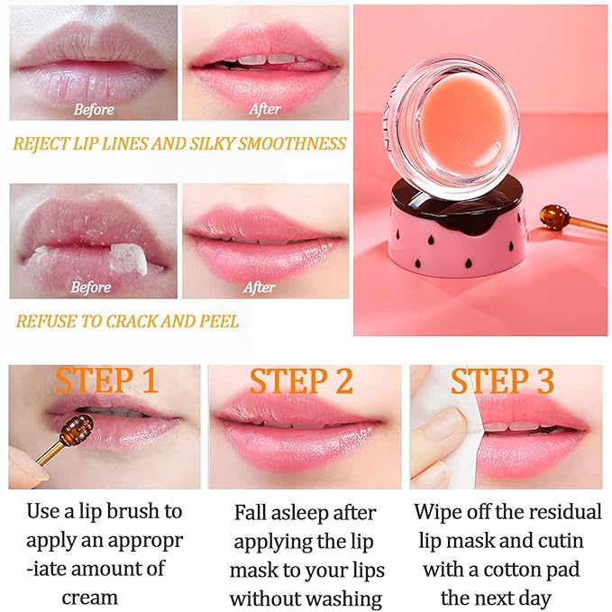 Strawberry Lip Balm Honey Pot, Strawberry Exfoliator(1-Strawberry)