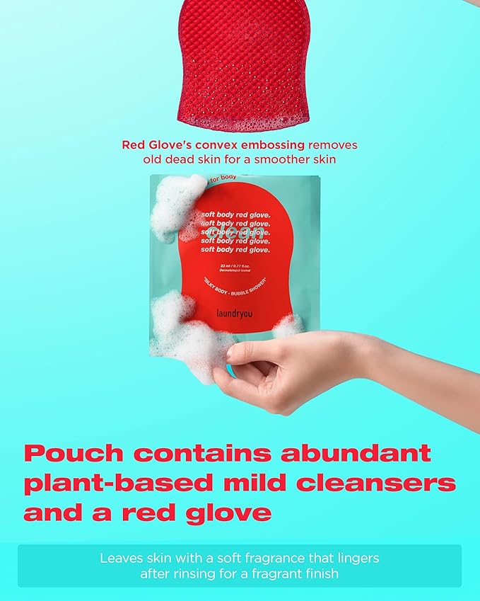 Exfoliating bubble body scrub wash