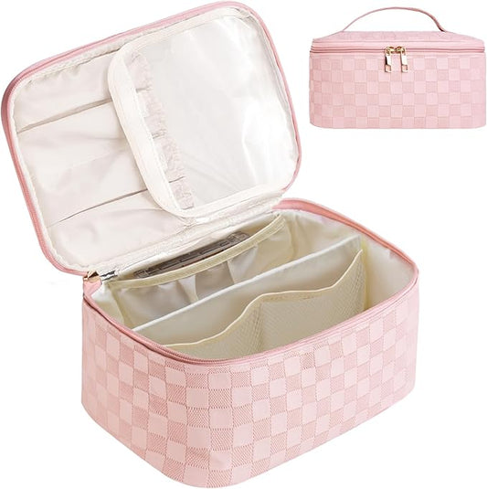 Large travel makeup bag makeup