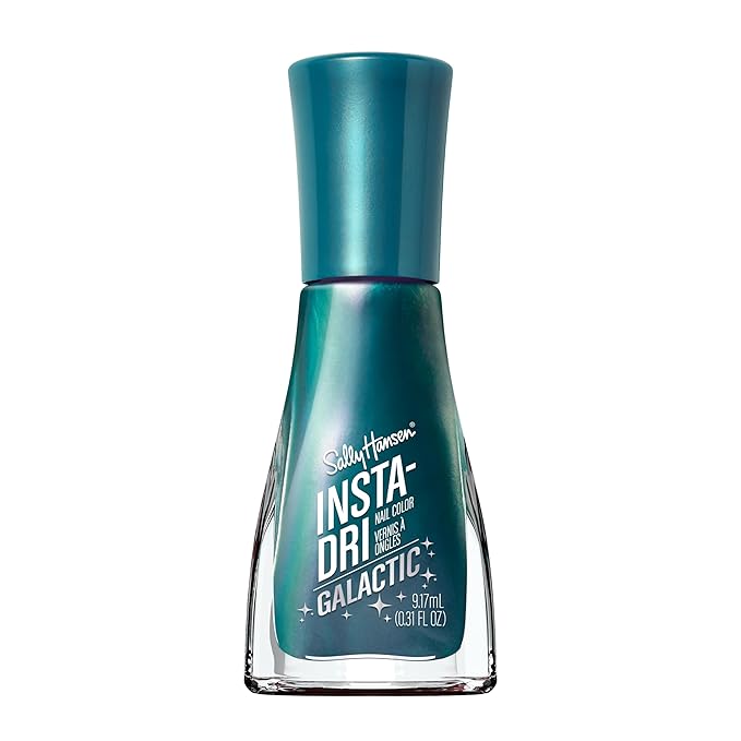 Sally Hansen Insta-Dri Galactic, Astro-Nautical, Quick Dry, Long Lasting, Semi Opaque, Shimmery Blue Nail Polish
