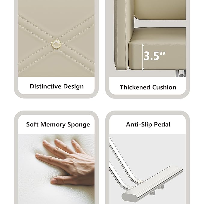 Barber Chairs for Hair Stylist, Height Adjustable Hydraulic Hair Reclining Salon Chair, 360 Degrees Rotation, Multi-Function Shampoo Chair for Salon Home Barbershop, Black (Beige-Sliver)