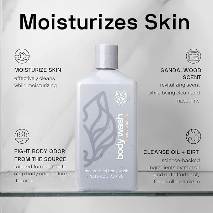 Black Wolf 2-Pack Moisturizing Body Wash Bundle - Mens Hydrating Bodywash for Dry, Dehydrated, & Sensitive Skin - Hyaluronic Acid, Aloe Vera, & Jojoba Oil Body Cleanser Help Remove Oil & Dirt