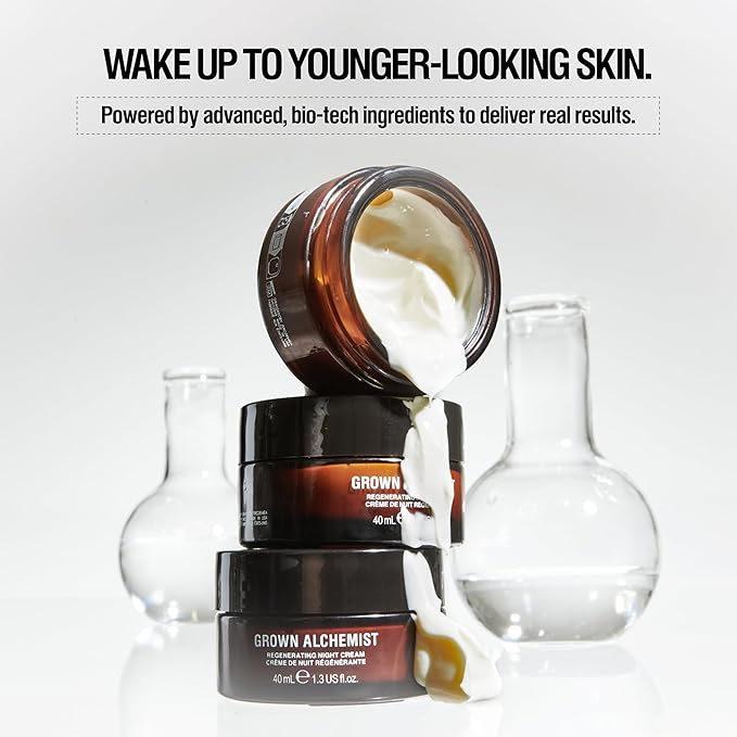 Grown Alchemist Regenerating Night Cream, 40ml, Anti-Aging Moisturizer for Firming, Collagen Boost & Wrinkle Reduction