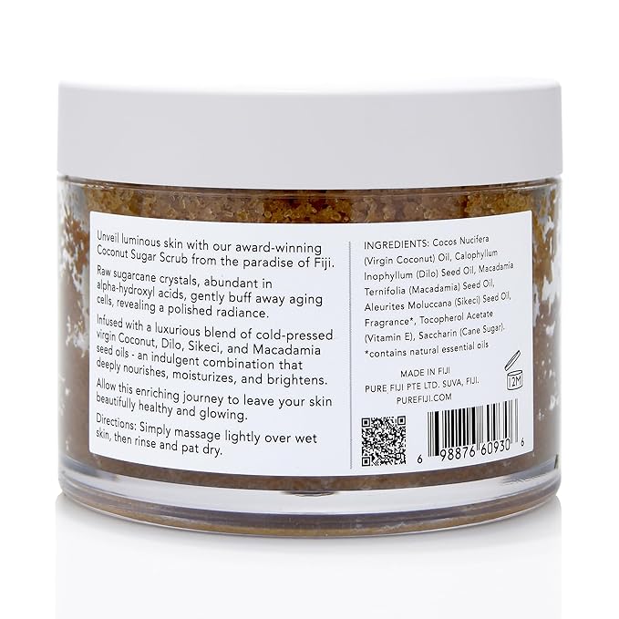 Pure Fiji Coconut Sugar Body Scrub, Coconut (10.14oz/300ml)