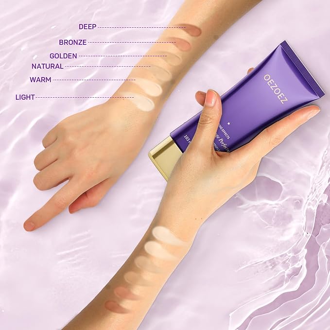 6 Colors Tattoo Cover Up Makeup with Brush – Waterproof Body and Leg Sleeve Foundation, Full Skin Coverage Bronzer & Scar Concealer Cosmetics (golden)