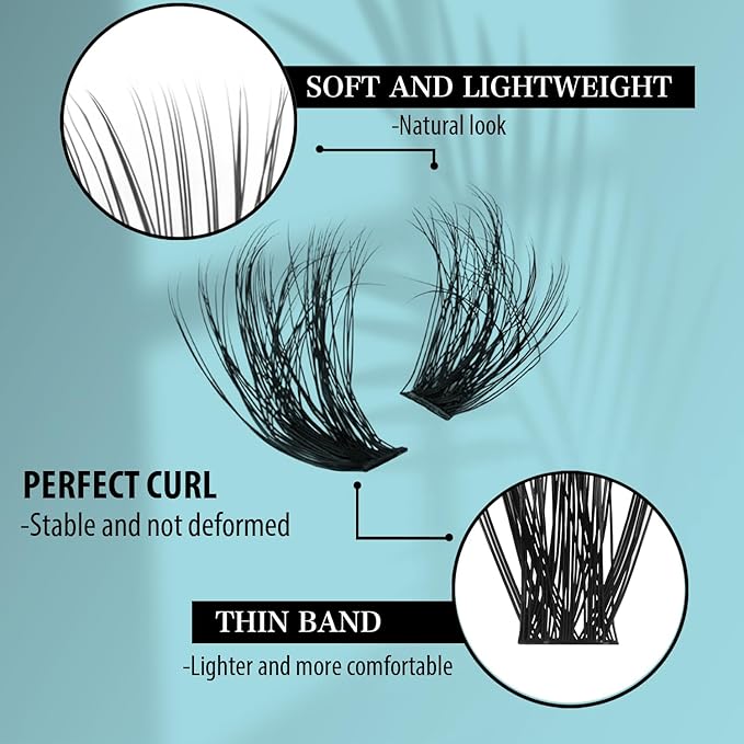 DIY 30-100P Lash Extension Kit Bond and Seal Tweezers Individual Volume Lash Clusters C Curl clut Individual Lashes Lash Clusters Kit Thick Eyelash Extension Kit 708pcs Thin Band