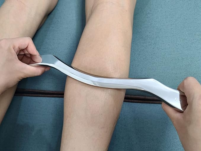 4 in 1 Stainless Steel Gua Sha Muscle Scraper Tool, Professional IASTM Physical Therapy Tool Set for Massage and Scraping （4pcs Carry Bag）