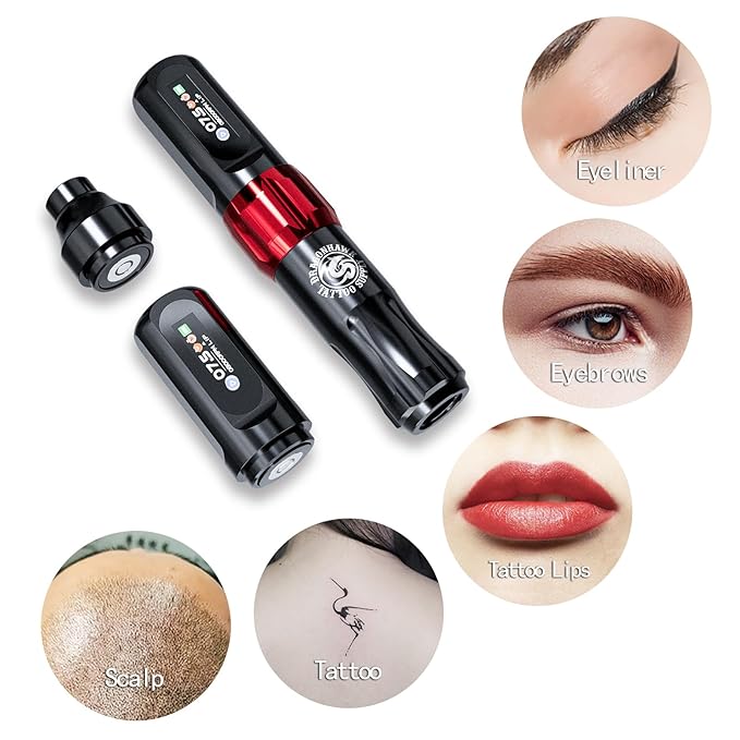 Dragonhawk Atom2 Tattoo Kit Wireless Pro Gun Machine 20 Tattoo Needles Cartridges Rca Supply Complete for Beginners