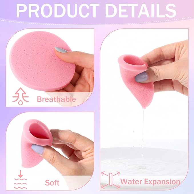 Mifoci 960 Pieces Pink Compressed Facial Sponges for Estheticians, Makeup Removal Sponge Pads for Women Spa Exfoliating Face