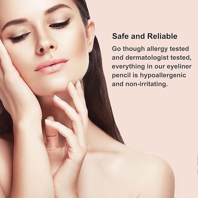 Boobeen Eyeliner Pencil - Black Gel Eyeliner - Quick Drying, Waterproof, Smudge-proof All Day - Long Lasting (Brown x2)