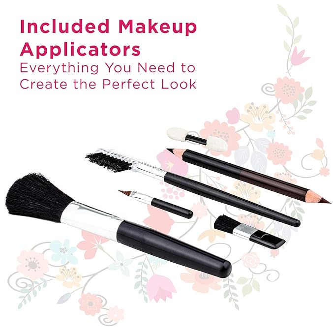 Makeup Kit Gift Set – 79 Piece - 32 Eye Shadows, 2 Blushes, 2 Lip Glosses, 2 Lipsticks, 2 Eye Liner Pencils, 1 Lip Liner Pencil, 1 Mascara - Case with Carrying Handle