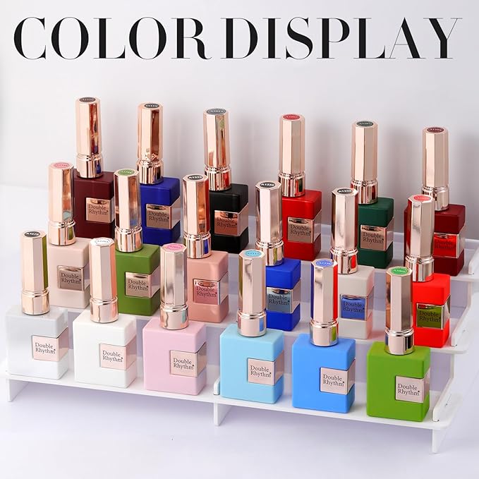 Double Rhythm 0.5Oz Translucent Gel Polish Sheer Neutral Natural Light Milky Same Color Same Bottle 15ML Jelly Gel Polish Art DIY at Home (Pink Rose-A1382)