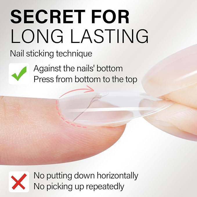 AILLSA Nail Gel Glue 2PCS Lamp Curing Needed Super Strong Nails Tip Glues Semi-Solid Professional False Gel Nail Glue for Acrylic Nail Tips Press on Nails