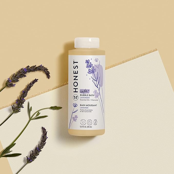 Honest Beauty Extreme Length Volumizing Clean Mascara + Honest Lavender Foaming Bubble Bath Bundle | Naturally Derived + Cruelty Free | 0.27 fl oz, 12 fl oz