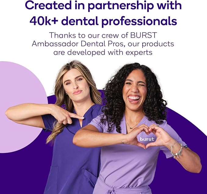 BURST Pro Sonic Electric Toothbrush Genuine Replacement Heads (Cobalt Blue/3 Pack) | Soft Bristles for Deep Clean, Stain & Plaque Removal