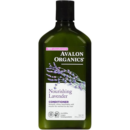 Avalon Organics Revitalizing Lavender Conditioner, For Smooth, Shiny, Touchably Soft Hair For Normal To Dry Hair, 11 Fluid Ounces