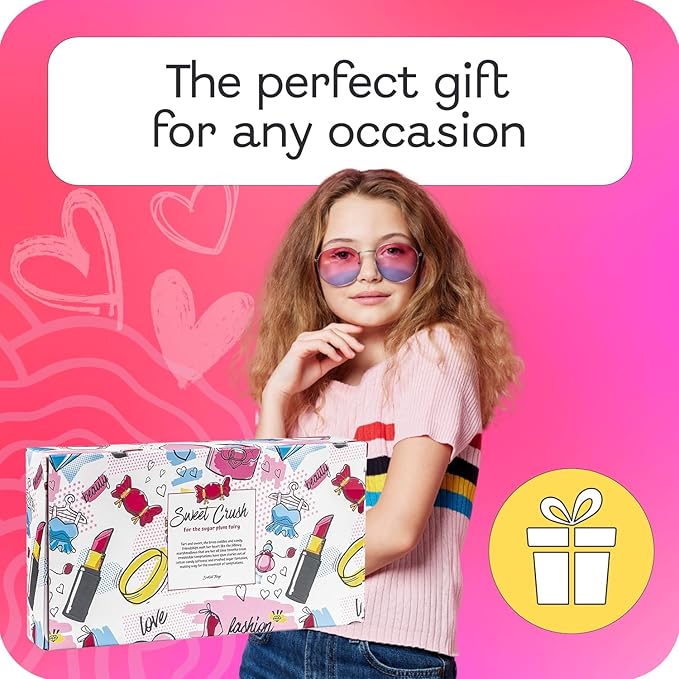 Sweet Crush Perfume Set for Teen Girls, Body Spray Perfume for Kids, Girls 10-12 & Teens, Fashion Collection Girl Gift Set, 3 Candy-Shaped Perfumes
