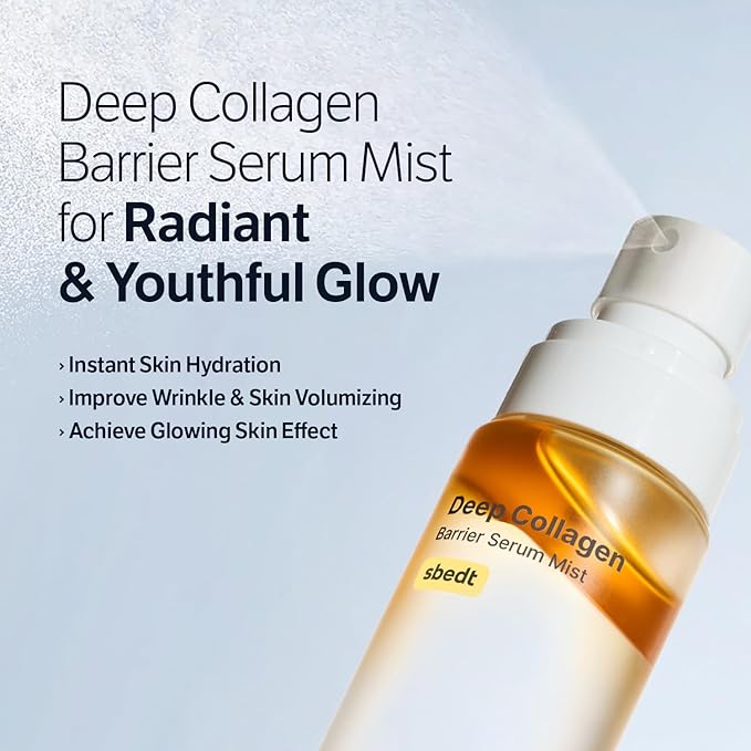 SUNGBOON EDITOR Deep Collagen Barrier Serum Mist | Real Collagen, Multi Peptides, Hydration, Wrinkle Care for Dry Skin, Wrinkles, Korean Moisturizer, Korean Skin Care, Glass Skin Mist