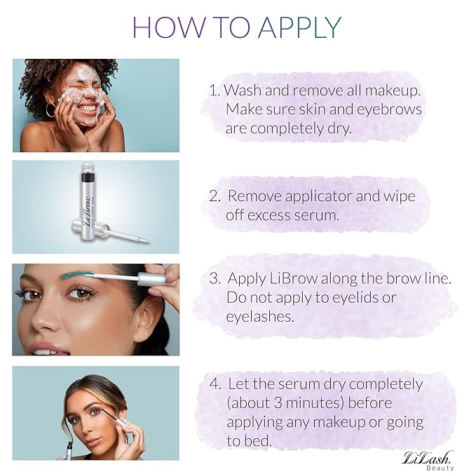 LiBrow® Purified Eyebrow Physician-Formulated Serum XL for Fuller & Thicker Looking Eyebrows | Natural Eyebrow Enhancer Safe for Sensitive Skin | 6-Month Supply (6ml)