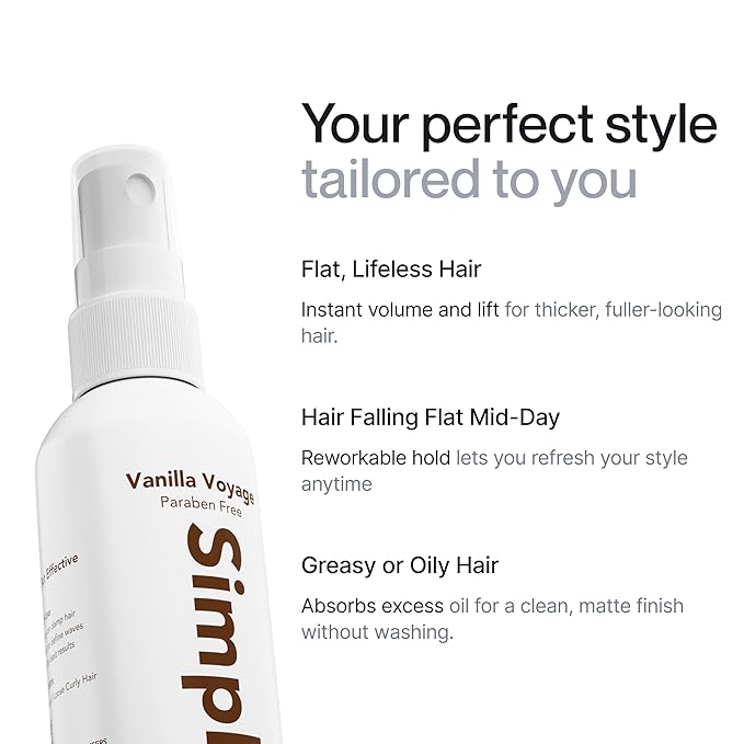 Himalayan Sea Salt Spray for Straight & Wavy Hair - All Natural, 5 Ingredient, Texturizing & Volumizing Product - Vanilla Scented - Adds Volume, Texture, Beach Look to Men & Women, 237ml...