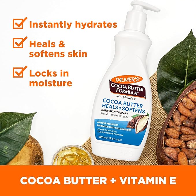 Palmer's Cocoa Butter Body Oil + Body Lotion, Value Skin Care Bundle for Dry Skin, Provides 48 Hour Moisture to Dry, Rough Skin, Includes 1 Moisturizing Lotion (13.5 fl oz) and 1 Skin Oil (8.5 fl oz)