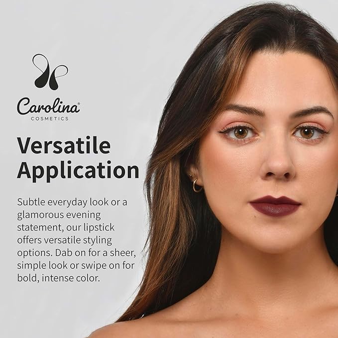 Carolina COSMETICS - Plant-Based Moisturizing Lipstick - Destiny Shade 0.15oz- Hydrating with Cocoa Oil, Gluten-Free, Vegan, Non-GMO, Paraben-Free - Lightweight Cream Texture