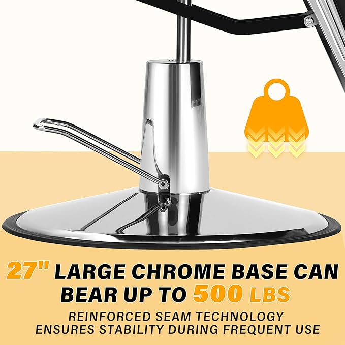 Professional Barber Chair for Barbershop Hydraulic Reclining Heavy Duty Salon Chair, 360 Degree Swivel for Hair Stylist Tattoo Home