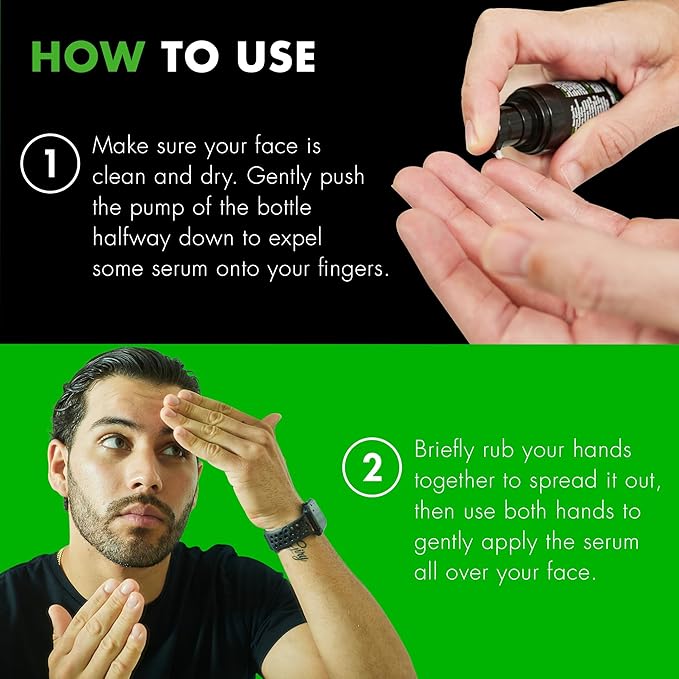 Tiege Hanley Anti-Aging Face Serum, SUPER SERUM (2-Pack) - Skin Tightening Facial Serum for Men - Mens Serum For Face with Sodium Hyaluronate & Retinyl Palmitate for Smoother & Tighter Skin, 0.5 Fl Oz