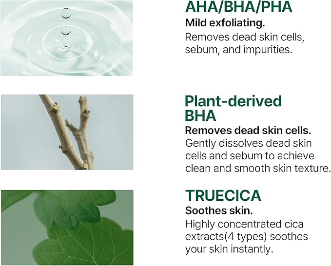 SOME BY MI AHA BHA PHA 30 Days Miracle Truecica Clear Pad – 70 Pads – Korean Exfoliating Centella Face Toner Pads – Gently Clears Impurities, Refines Pores & Smooths Skin Texture – Korean Skin Care