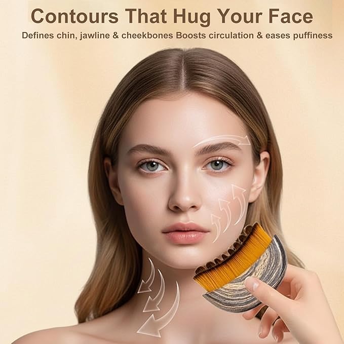 Lymphatic Contour Face Brush 2025 New, Dry Contour Face Brush Massager for Lymphatic Drainage, Ergonomically Designed to Fit The Skin Precisely & Relieve Fatigue