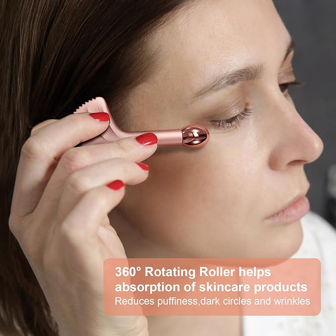 Stainless Steel Gua Sha & Face Rollers - Metal Roller for Eyes & Neck, Anti-Aging Facial Massage Tools, Gua Sha Facial Tool Kit (Leaf Shape)