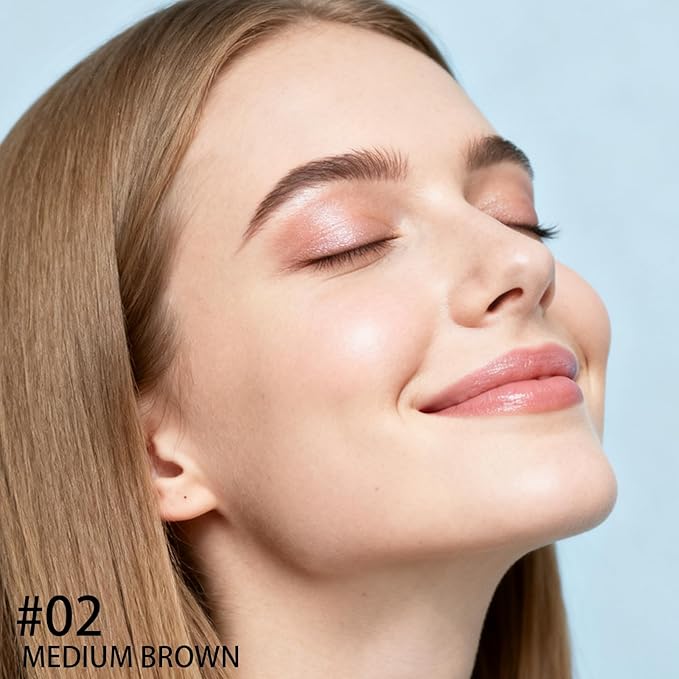 Brow Super Fluff Eyebrow Gel Mousse, Volumizing and Tinted Thickening Eyebrow, Waterproof, Long-Lasting, Easy-to-Use for Soft Full Brows, 2 Medium Brown