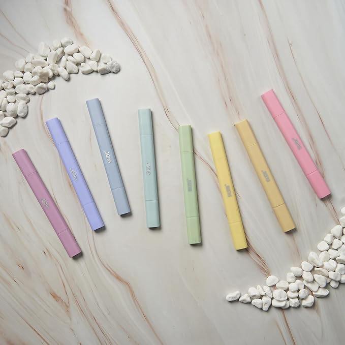 BLIEVE- Aesthetic Bible Highlighters No Bleed Through Assorted Colors, Cute Highlighter Dual Tip For Journaling Supplies And School Accessories, Bible Highlighters And Pens No Bleed (CANDY)