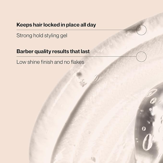 Suave Hair Gel For Men Barber Essentials Styling, Strong Hold and Low Shine, No Flakes, Barber-Quality Results, 9 oz