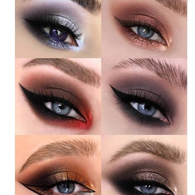 BestLand 12 Colors Makeup Smoky Eyeshadow Palette Natural Nude Matte Shimmer Glitter Pigment Eye Shadow Pallete Set Black Eye Shadow Halloween Make Up for Women (Color E Smokey)