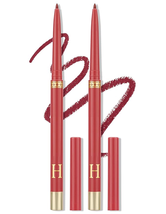 2PCS Burgundy Gel Eyeliner Pencil, Waterproof & Smudge Proof Eyeliner, Colorful Eyeliner Gel Pen, Soft and Smooth Texture, Hypoallergenic Eye Liner Pen Makeup for Women