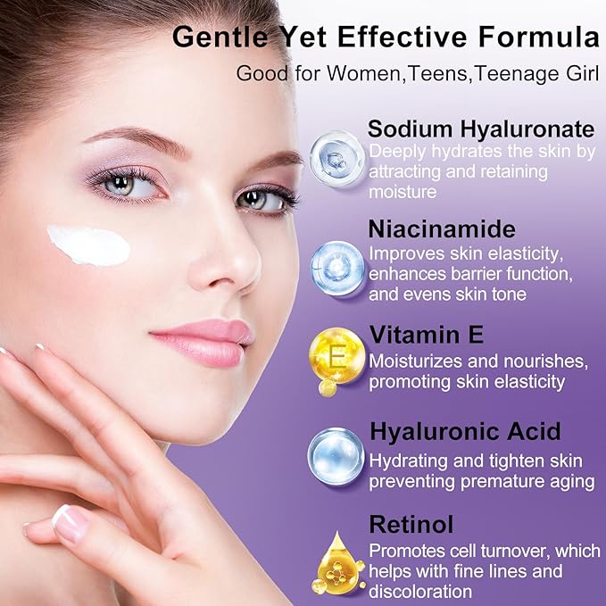 Skin Care Set,6Pcs Professional Womens Teens Tighten Lift Firm Skincare,Hydrate Anti-Aging Facial Routine Kit Travel Gift Set,Birthday Christmas Secret Santa Gifts for Women Teenage Girl Wife Mom