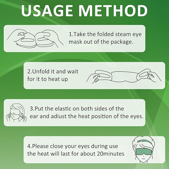 5pcs wormwood steam eye mask,