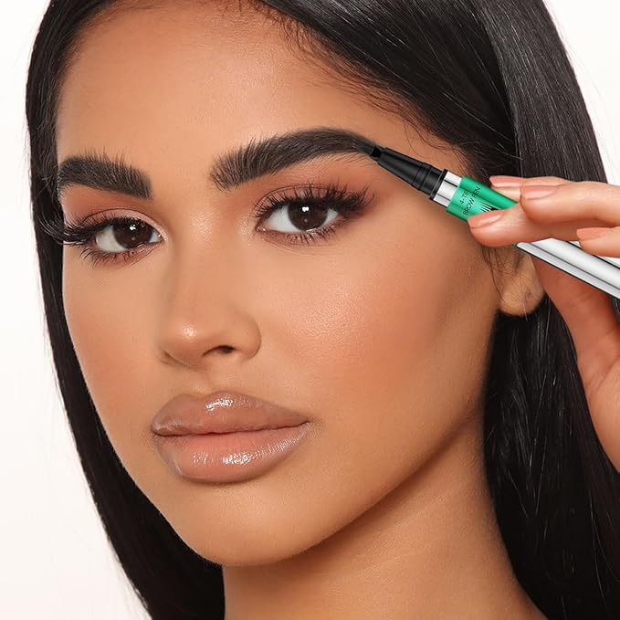 Microblading Eyebrow Pen，Waterproof Brow Pen Micro 4 Point,Eyebrow Makeup Pencil for Women to Effortlessly Create Hair Like Natural Brows，Long Lasting & Smudge-proof