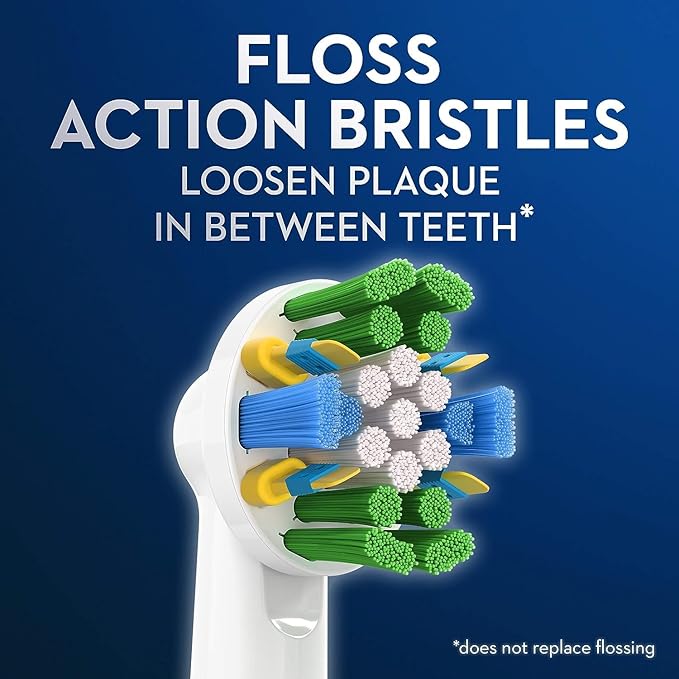 Oral-B Floss Action Replacement Brush Heads for an Oral-B Electric Toothbrush, Pack of 6