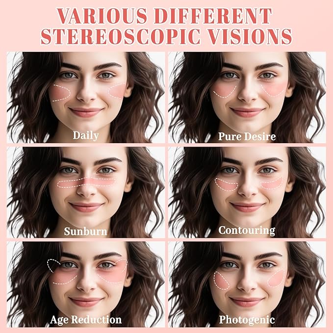 10 Color Blush Palette: Lightweight Face Powder Blush - Smooth Long-lasting Makeup Powder For Cheeks - Buildable Color Women Makeup Blush