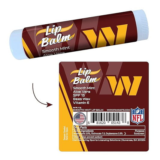 FANMATS 34758 Washington Commanders Smooth Mint SPF 15 Lip Balm