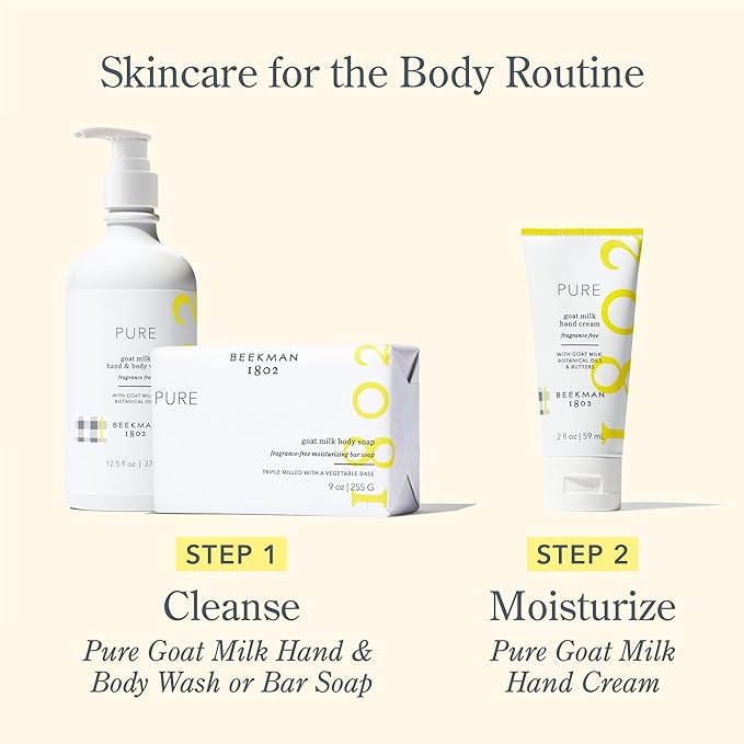 Beekman 1802 Goat Milk Hand Cream - Fragrance Free Hand Lotion For Deeply Hydrating All Skin Types - Lightweight, Non-Greasy & Sensitive Skin Safe - 2 oz - Packaging May Vary